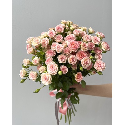 Букет нежно-розовой Розы-спрей,  6-44528 - купить  в магазине Украфлора по лучшей цене, всего 755 грн