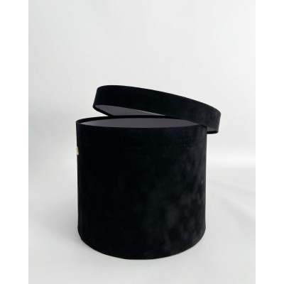Коробка тубус велюрова висота 20 см, діаметр 25 см, чорний, 420829 - купити в магазині Украфлора за найкращою ціною, всього 595 грн