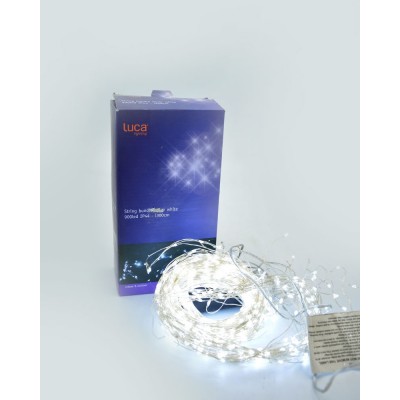 Гирлянда электрическая Струна серебрянная, белый свет 900led IP44 - l300xcm,  6-3589 - купить  в магазине Украфлора по лучшей цене, всего 1 885 грн